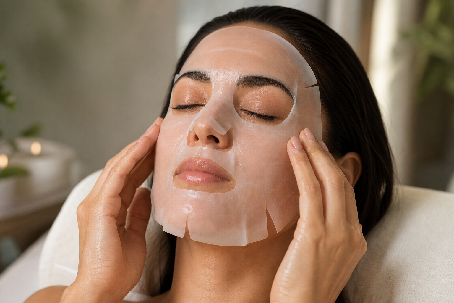 Aplicação da máscara facial